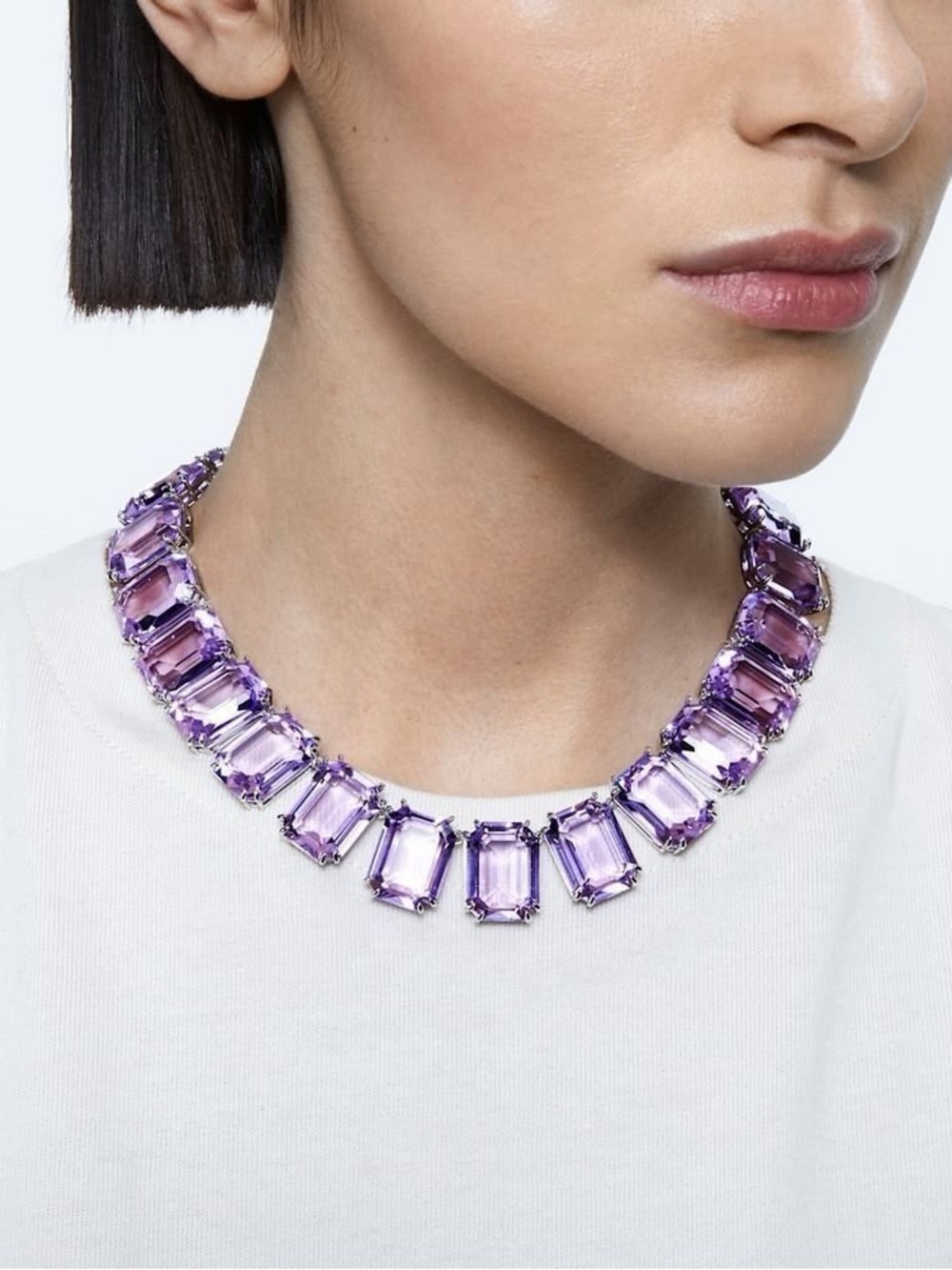 Swarovski Millenia Necklace ~ Violet/Silver